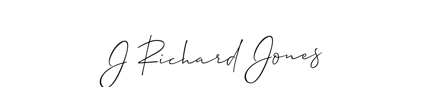 How to make J Richard Jones signature? Allison_Script is a professional autograph style. Create handwritten signature for J Richard Jones name. J Richard Jones signature style 2 images and pictures png