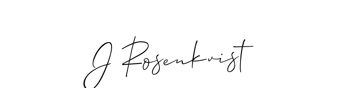 Also You can easily find your signature by using the search form. We will create J Rosenkvist name handwritten signature images for you free of cost using Allison_Script sign style. J Rosenkvist signature style 2 images and pictures png