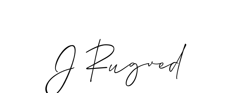 Also we have J Rugved name is the best signature style. Create professional handwritten signature collection using Allison_Script autograph style. J Rugved signature style 2 images and pictures png