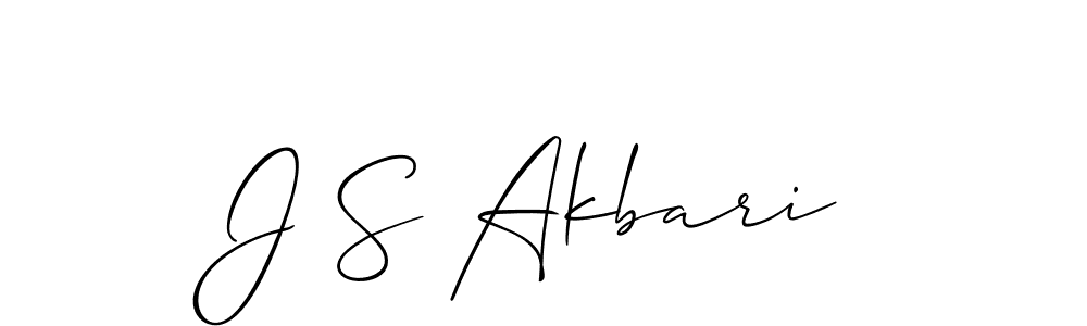 You should practise on your own different ways (Allison_Script) to write your name (J S Akbari) in signature. don't let someone else do it for you. J S Akbari signature style 2 images and pictures png