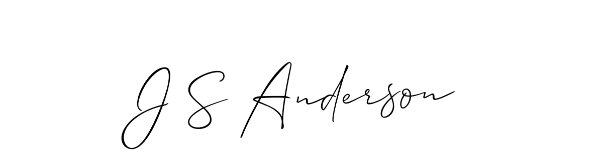 J S Anderson stylish signature style. Best Handwritten Sign (Allison_Script) for my name. Handwritten Signature Collection Ideas for my name J S Anderson. J S Anderson signature style 2 images and pictures png