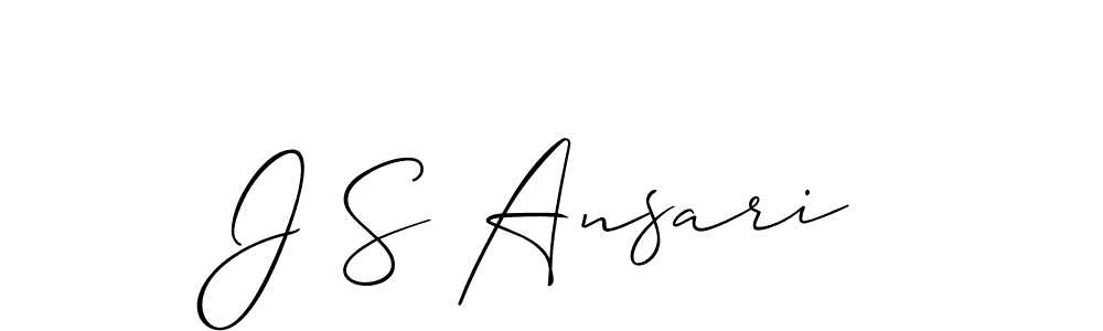 Make a beautiful signature design for name J S Ansari. Use this online signature maker to create a handwritten signature for free. J S Ansari signature style 2 images and pictures png