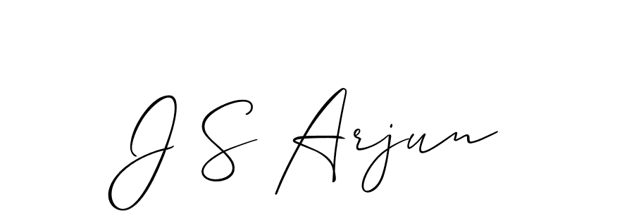 Also we have J S Arjun name is the best signature style. Create professional handwritten signature collection using Allison_Script autograph style. J S Arjun signature style 2 images and pictures png