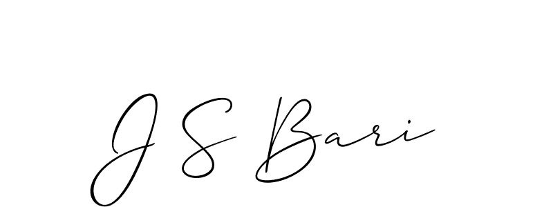 How to make J S Bari name signature. Use Allison_Script style for creating short signs online. This is the latest handwritten sign. J S Bari signature style 2 images and pictures png