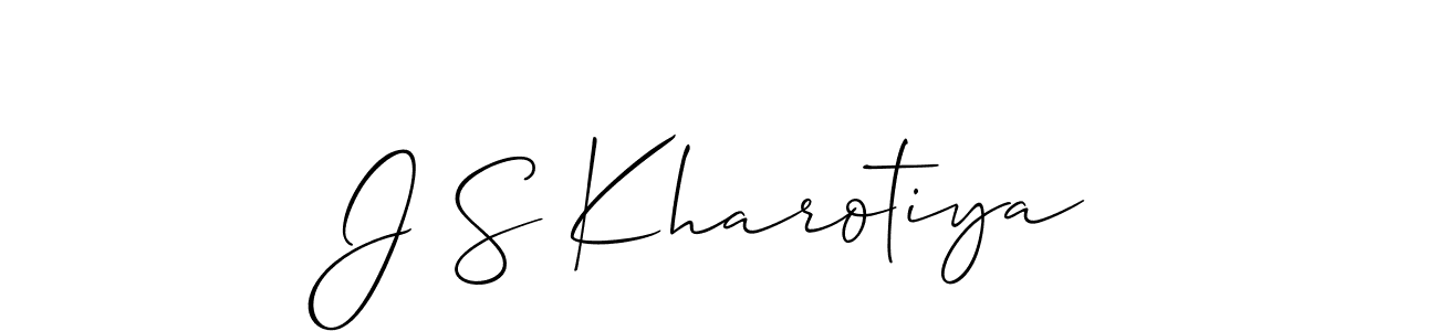 J S Kharotiya stylish signature style. Best Handwritten Sign (Allison_Script) for my name. Handwritten Signature Collection Ideas for my name J S Kharotiya. J S Kharotiya signature style 2 images and pictures png