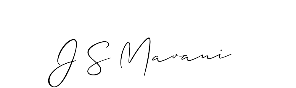 How to make J S Mavani signature? Allison_Script is a professional autograph style. Create handwritten signature for J S Mavani name. J S Mavani signature style 2 images and pictures png