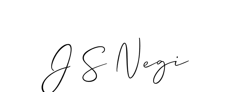 Use a signature maker to create a handwritten signature online. With this signature software, you can design (Allison_Script) your own signature for name J S Negi. J S Negi signature style 2 images and pictures png