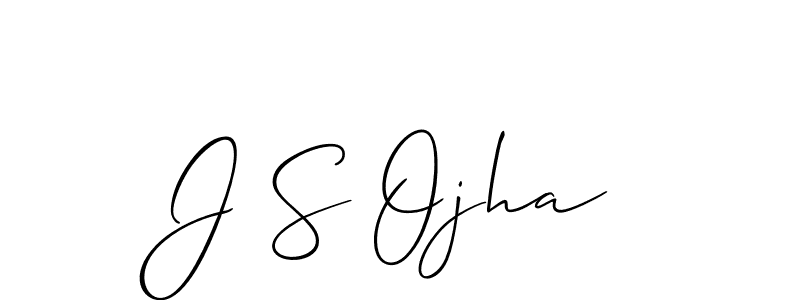 Design your own signature with our free online signature maker. With this signature software, you can create a handwritten (Allison_Script) signature for name J S Ojha. J S Ojha signature style 2 images and pictures png