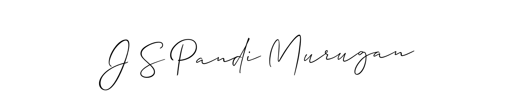 How to make J S Pandi Murugan signature? Allison_Script is a professional autograph style. Create handwritten signature for J S Pandi Murugan name. J S Pandi Murugan signature style 2 images and pictures png