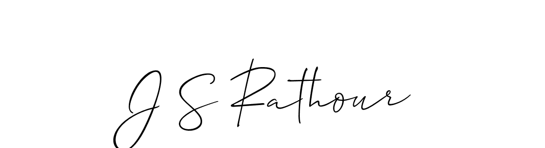Use a signature maker to create a handwritten signature online. With this signature software, you can design (Allison_Script) your own signature for name J S Rathour. J S Rathour signature style 2 images and pictures png