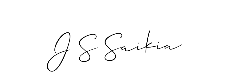 You should practise on your own different ways (Allison_Script) to write your name (J S Saikia) in signature. don't let someone else do it for you. J S Saikia signature style 2 images and pictures png