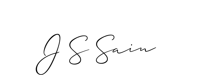 How to Draw J S Sain signature style? Allison_Script is a latest design signature styles for name J S Sain. J S Sain signature style 2 images and pictures png