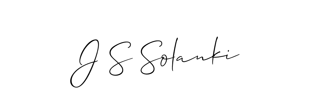 How to make J S Solanki name signature. Use Allison_Script style for creating short signs online. This is the latest handwritten sign. J S Solanki signature style 2 images and pictures png