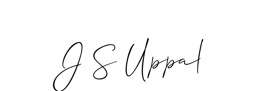 Make a beautiful signature design for name J S Uppal. With this signature (Allison_Script) style, you can create a handwritten signature for free. J S Uppal signature style 2 images and pictures png