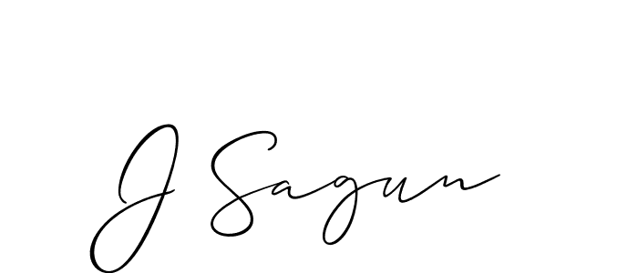 It looks lik you need a new signature style for name J Sagun. Design unique handwritten (Allison_Script) signature with our free signature maker in just a few clicks. J Sagun signature style 2 images and pictures png