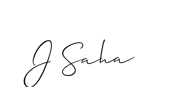 Allison_Script is a professional signature style that is perfect for those who want to add a touch of class to their signature. It is also a great choice for those who want to make their signature more unique. Get J Saha name to fancy signature for free. J Saha signature style 2 images and pictures png