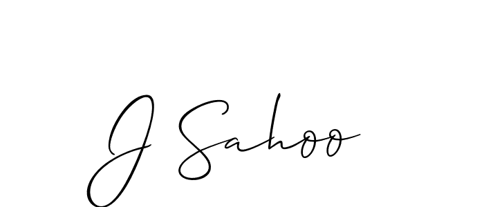 The best way (Allison_Script) to make a short signature is to pick only two or three words in your name. The name J Sahoo include a total of six letters. For converting this name. J Sahoo signature style 2 images and pictures png