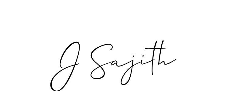 Once you've used our free online signature maker to create your best signature Allison_Script style, it's time to enjoy all of the benefits that J Sajith name signing documents. J Sajith signature style 2 images and pictures png