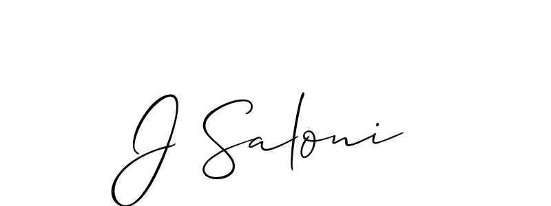 Similarly Allison_Script is the best handwritten signature design. Signature creator online .You can use it as an online autograph creator for name J Saloni. J Saloni signature style 2 images and pictures png