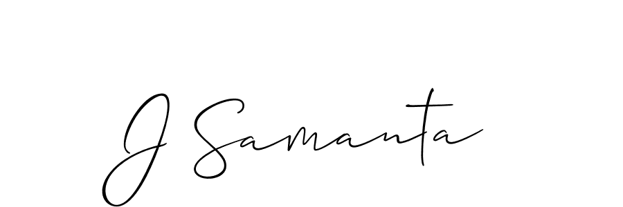 Allison_Script is a professional signature style that is perfect for those who want to add a touch of class to their signature. It is also a great choice for those who want to make their signature more unique. Get J Samanta name to fancy signature for free. J Samanta signature style 2 images and pictures png