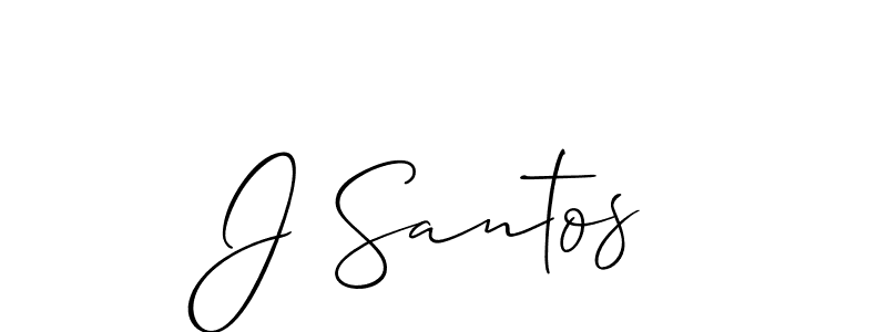 Allison_Script is a professional signature style that is perfect for those who want to add a touch of class to their signature. It is also a great choice for those who want to make their signature more unique. Get J Santos name to fancy signature for free. J Santos signature style 2 images and pictures png
