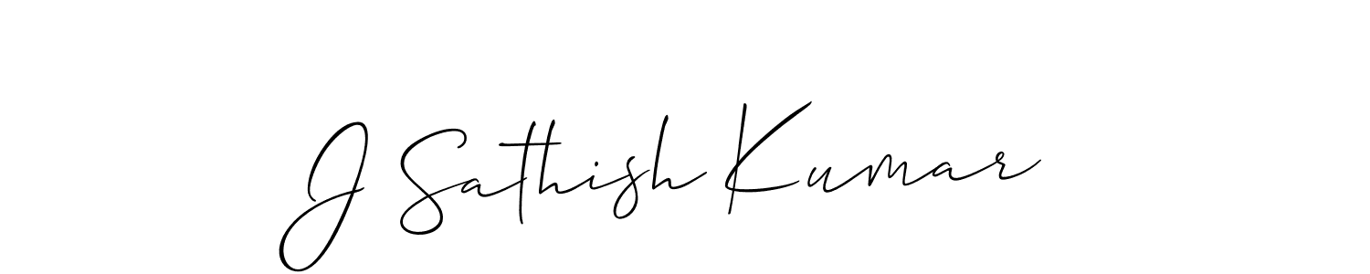 Make a beautiful signature design for name J Sathish Kumar. Use this online signature maker to create a handwritten signature for free. J Sathish Kumar signature style 2 images and pictures png