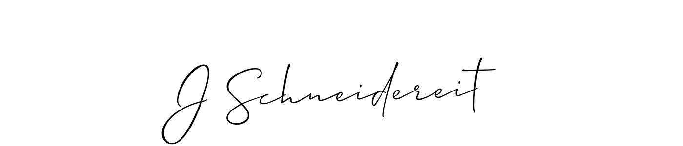 Create a beautiful signature design for name J Schneidereit. With this signature (Allison_Script) fonts, you can make a handwritten signature for free. J Schneidereit signature style 2 images and pictures png