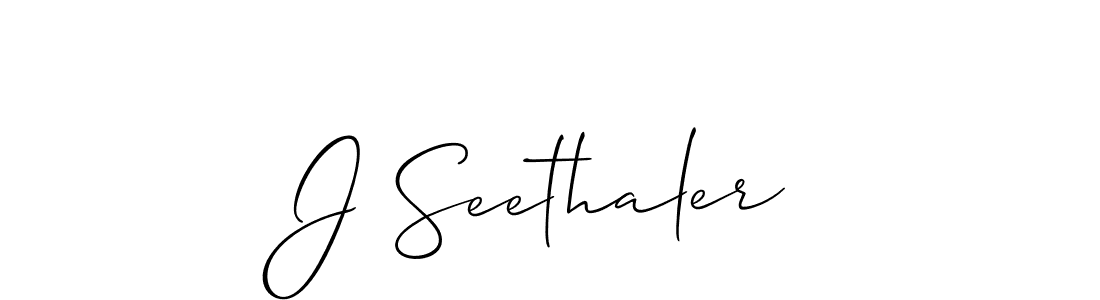 Make a beautiful signature design for name J Seethaler. With this signature (Allison_Script) style, you can create a handwritten signature for free. J Seethaler signature style 2 images and pictures png