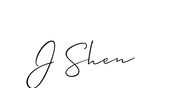 Also You can easily find your signature by using the search form. We will create J Shen name handwritten signature images for you free of cost using Allison_Script sign style. J Shen signature style 2 images and pictures png