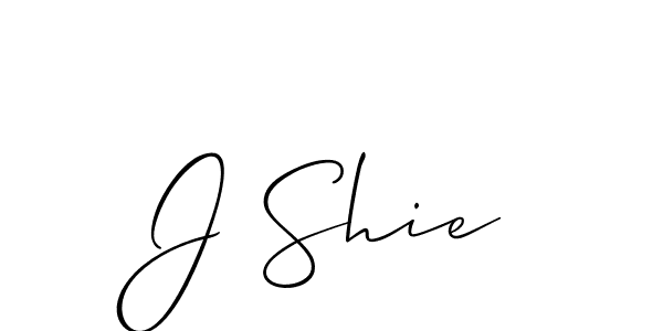 Also we have J Shie name is the best signature style. Create professional handwritten signature collection using Allison_Script autograph style. J Shie signature style 2 images and pictures png