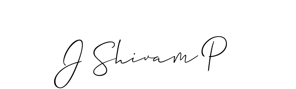 Use a signature maker to create a handwritten signature online. With this signature software, you can design (Allison_Script) your own signature for name J Shivam P. J Shivam P signature style 2 images and pictures png