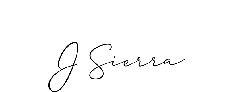 Create a beautiful signature design for name J Sierra. With this signature (Allison_Script) fonts, you can make a handwritten signature for free. J Sierra signature style 2 images and pictures png