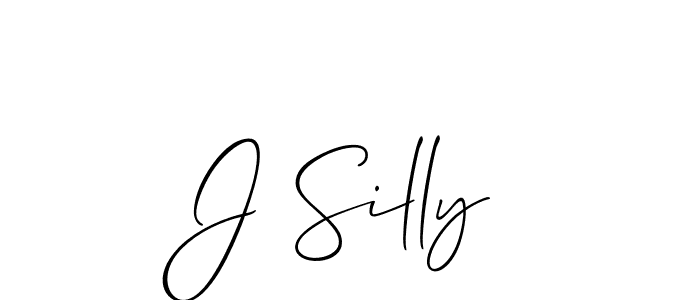 The best way (Allison_Script) to make a short signature is to pick only two or three words in your name. The name J Silly include a total of six letters. For converting this name. J Silly signature style 2 images and pictures png