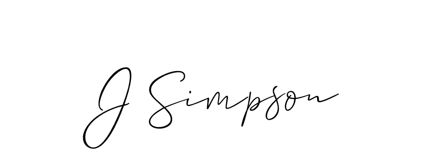 Also You can easily find your signature by using the search form. We will create J Simpson name handwritten signature images for you free of cost using Allison_Script sign style. J Simpson signature style 2 images and pictures png