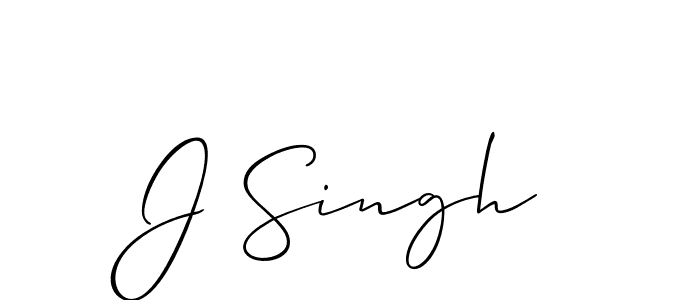 Use a signature maker to create a handwritten signature online. With this signature software, you can design (Allison_Script) your own signature for name J Singh. J Singh signature style 2 images and pictures png