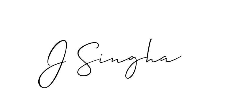 Design your own signature with our free online signature maker. With this signature software, you can create a handwritten (Allison_Script) signature for name J Singha. J Singha signature style 2 images and pictures png