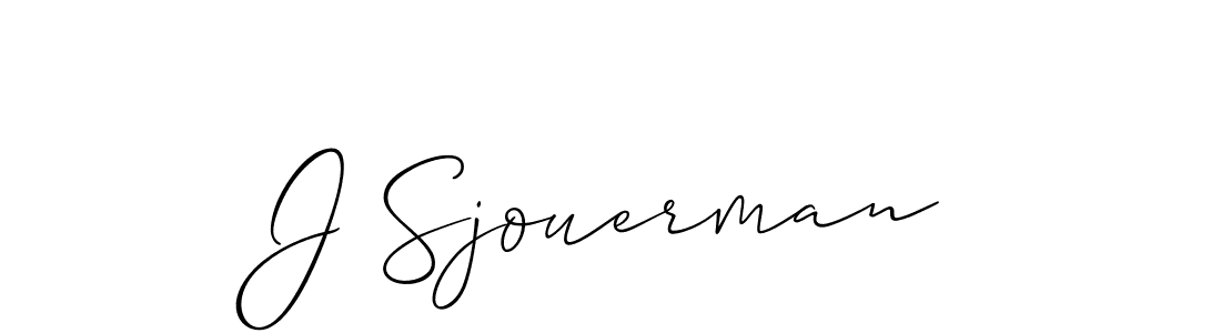 How to make J Sjouerman signature? Allison_Script is a professional autograph style. Create handwritten signature for J Sjouerman name. J Sjouerman signature style 2 images and pictures png