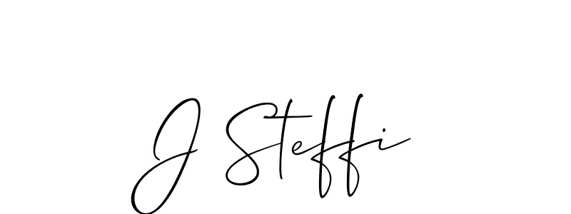 You should practise on your own different ways (Allison_Script) to write your name (J Steffi) in signature. don't let someone else do it for you. J Steffi signature style 2 images and pictures png