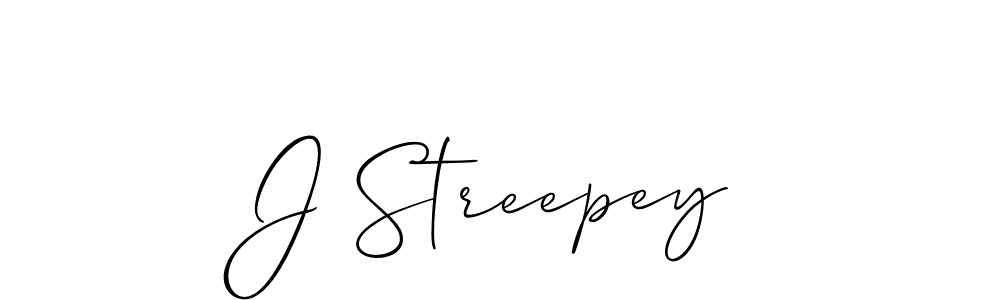 J Streepey stylish signature style. Best Handwritten Sign (Allison_Script) for my name. Handwritten Signature Collection Ideas for my name J Streepey. J Streepey signature style 2 images and pictures png