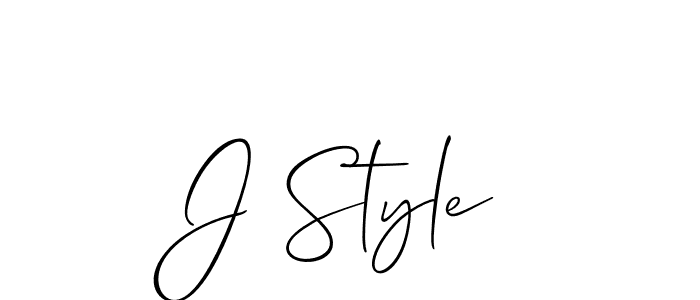 Make a beautiful signature design for name J Style. With this signature (Allison_Script) style, you can create a handwritten signature for free. J Style signature style 2 images and pictures png