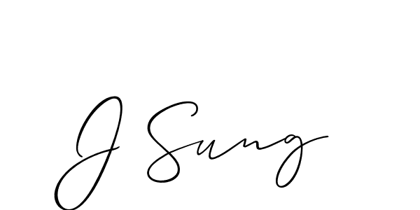 Use a signature maker to create a handwritten signature online. With this signature software, you can design (Allison_Script) your own signature for name J Sung. J Sung signature style 2 images and pictures png