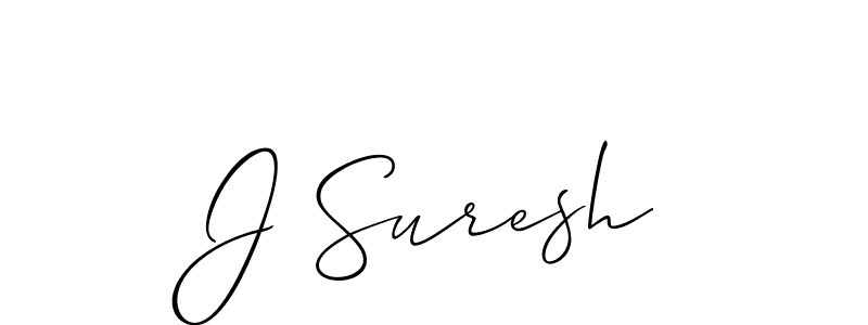 Make a beautiful signature design for name J Suresh. With this signature (Allison_Script) style, you can create a handwritten signature for free. J Suresh signature style 2 images and pictures png