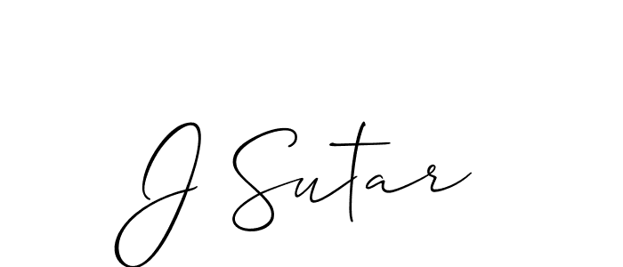 Use a signature maker to create a handwritten signature online. With this signature software, you can design (Allison_Script) your own signature for name J Sutar. J Sutar signature style 2 images and pictures png