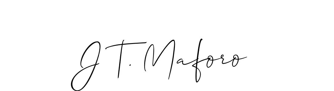 Design your own signature with our free online signature maker. With this signature software, you can create a handwritten (Allison_Script) signature for name J T. Maforo. J T. Maforo signature style 2 images and pictures png