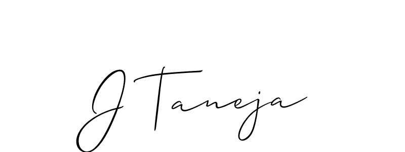 It looks lik you need a new signature style for name J Taneja. Design unique handwritten (Allison_Script) signature with our free signature maker in just a few clicks. J Taneja signature style 2 images and pictures png
