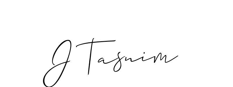 Also You can easily find your signature by using the search form. We will create J Tasnim name handwritten signature images for you free of cost using Allison_Script sign style. J Tasnim signature style 2 images and pictures png