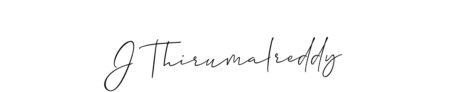 Make a short J Thirumalreddy signature style. Manage your documents anywhere anytime using Allison_Script. Create and add eSignatures, submit forms, share and send files easily. J Thirumalreddy signature style 2 images and pictures png