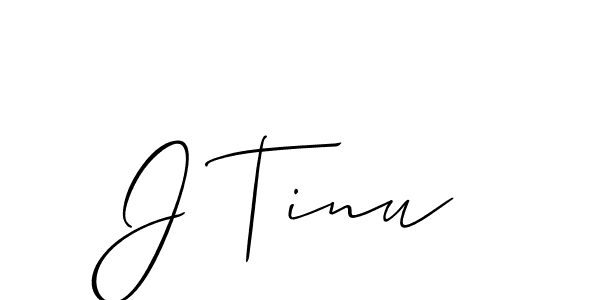 if you are searching for the best signature style for your name J Tinu. so please give up your signature search. here we have designed multiple signature styles  using Allison_Script. J Tinu signature style 2 images and pictures png