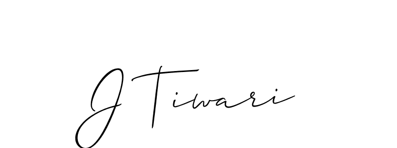 Create a beautiful signature design for name J Tiwari. With this signature (Allison_Script) fonts, you can make a handwritten signature for free. J Tiwari signature style 2 images and pictures png