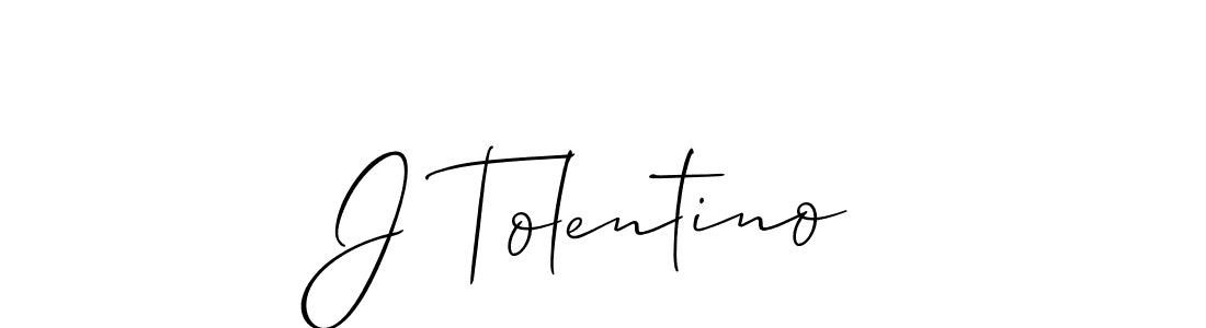 How to make J Tolentino signature? Allison_Script is a professional autograph style. Create handwritten signature for J Tolentino name. J Tolentino signature style 2 images and pictures png